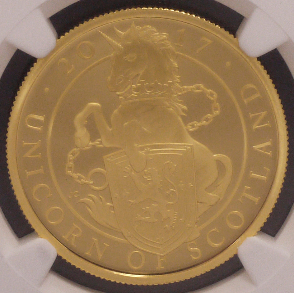 UK 100 Pound Gold Coins 2017 Unicorn NGC PF67 Ultra Cameo