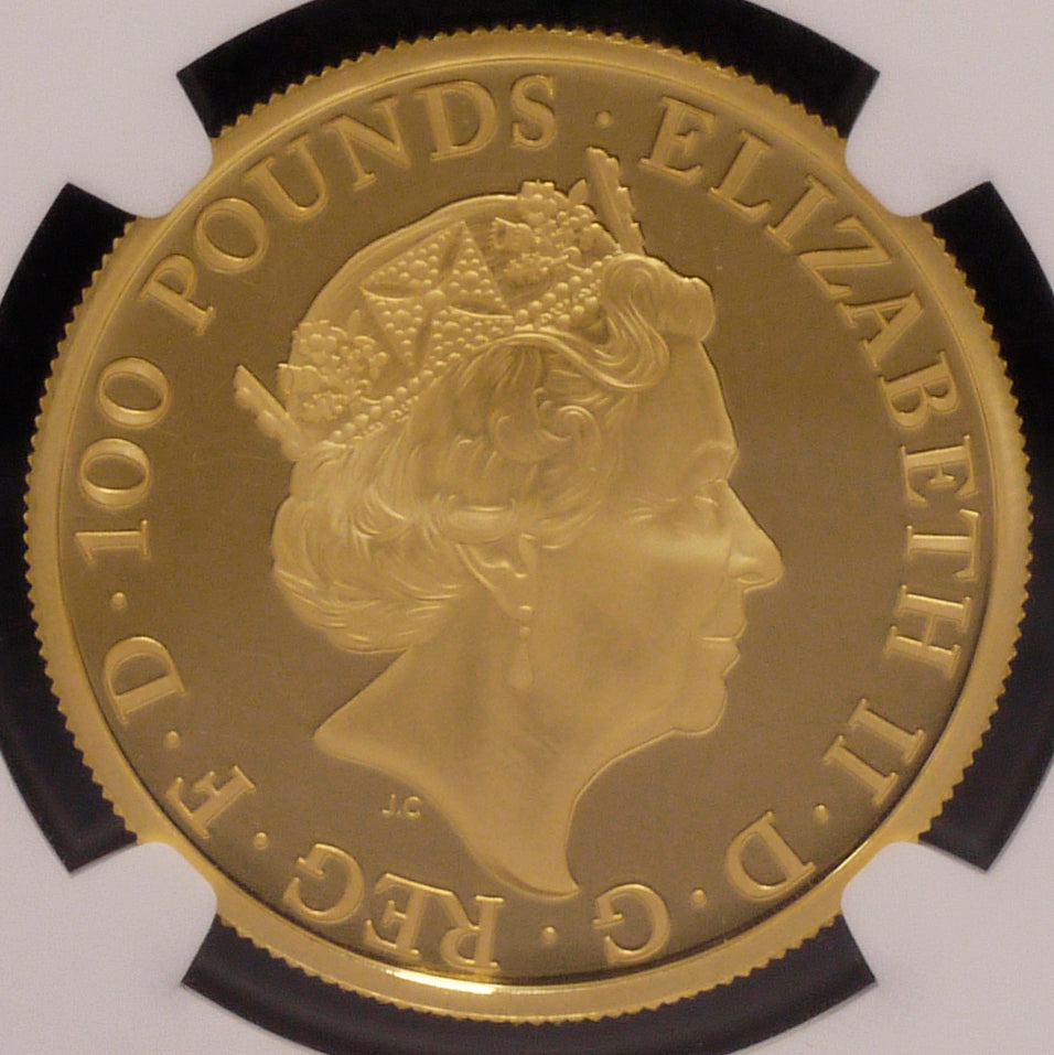 UK 100 Pound Gold Coins 2017 Unicorn NGC PF67 Ultra Cameo