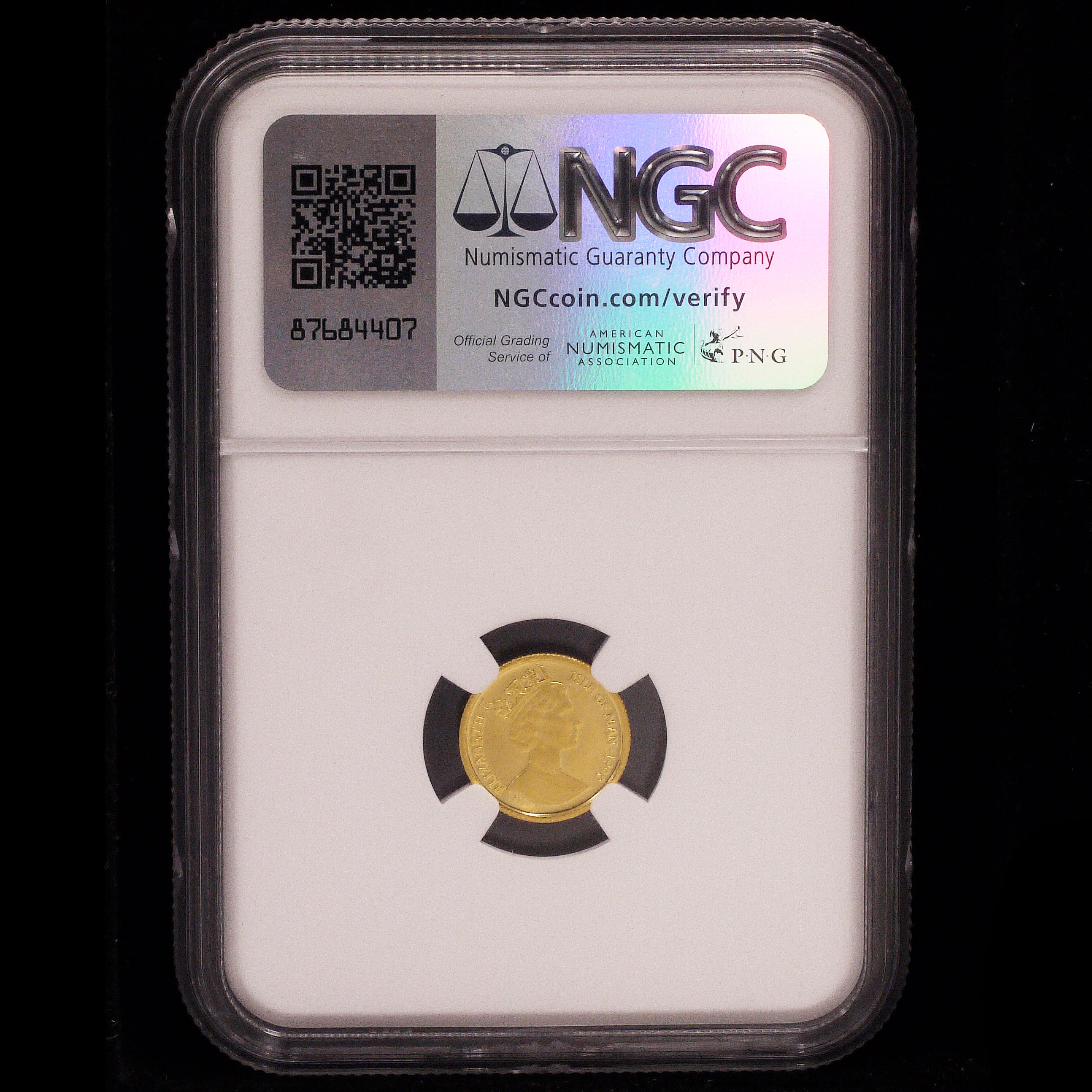 Man Island 1/25 Crown Gold Coin 1990 New York Ally NGC MS66