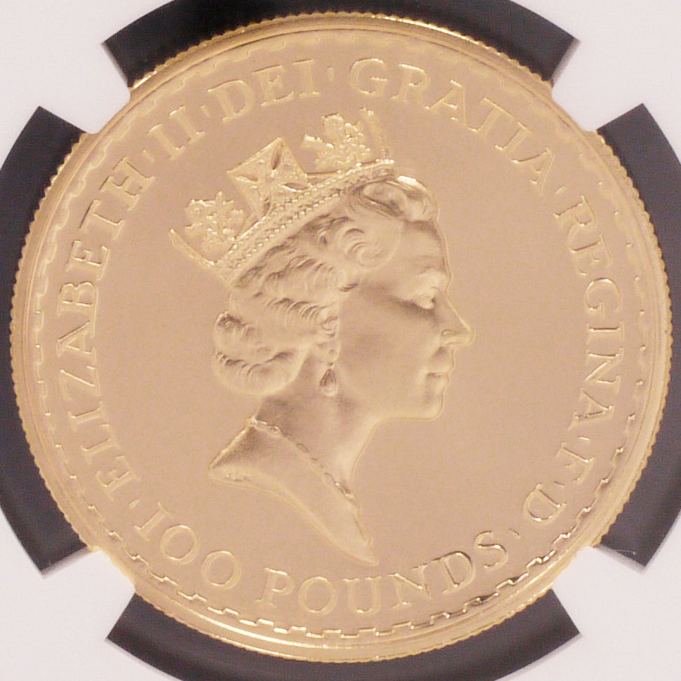 UK 100 Pound Gold Coins 1987 Britannia NGC PF69 Ultra Cameo