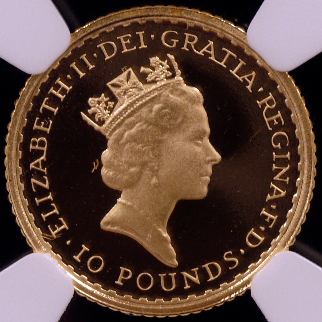 British 10 pound gold coins 1987 Britannia