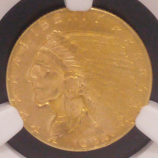 US 2.5 Gold coins 1910 Indian head NGC UNC Details