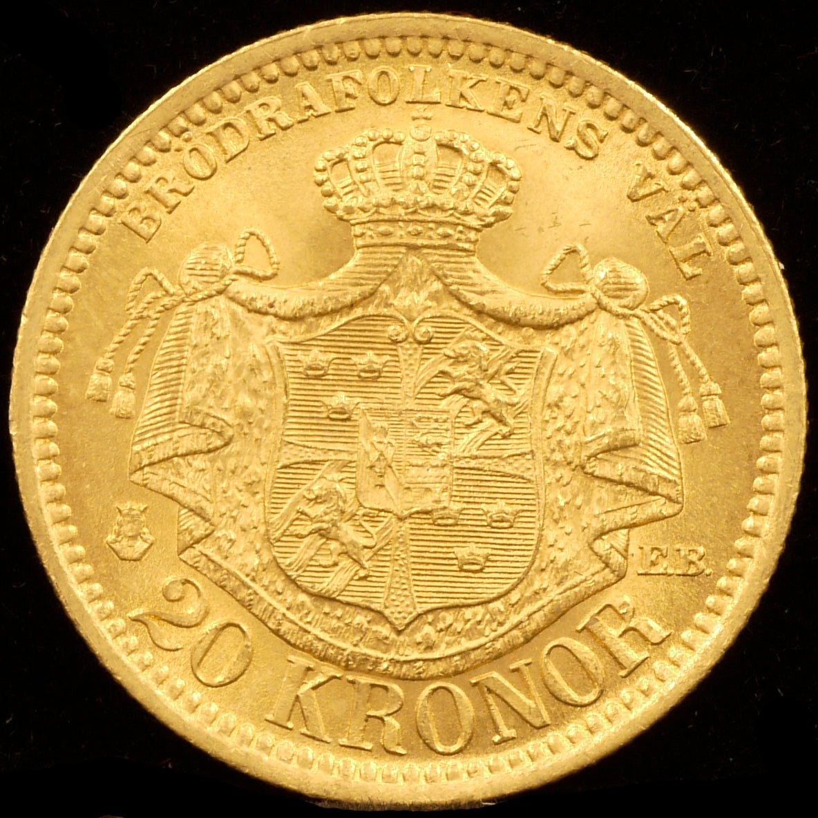 Sweden 20kronol gold coins 1881 Oscar II