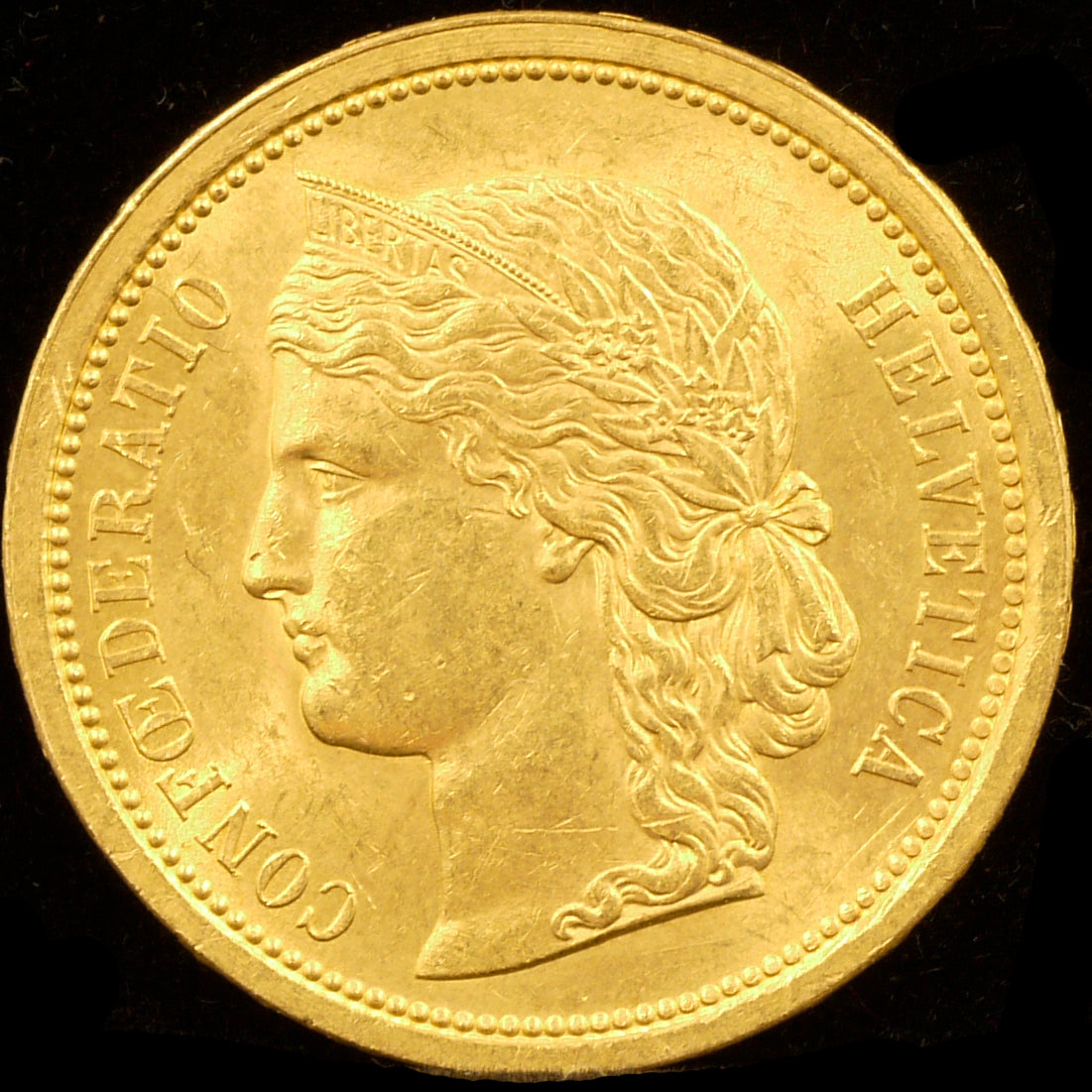 Switzerland 20 Fran Gold Coins 1886 Liberty