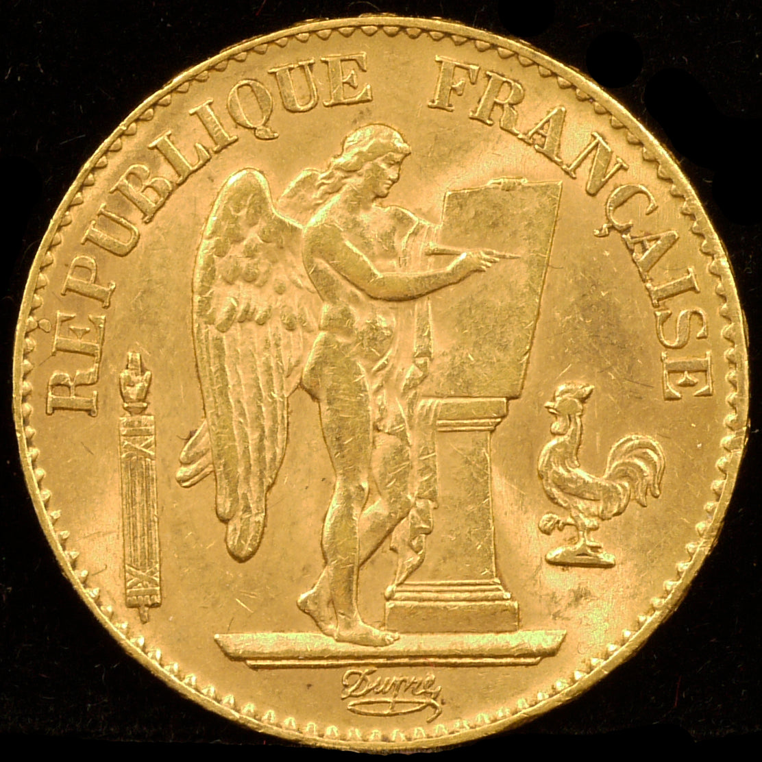 France 20 Fran Gold Coins 1897 Angel in the Act