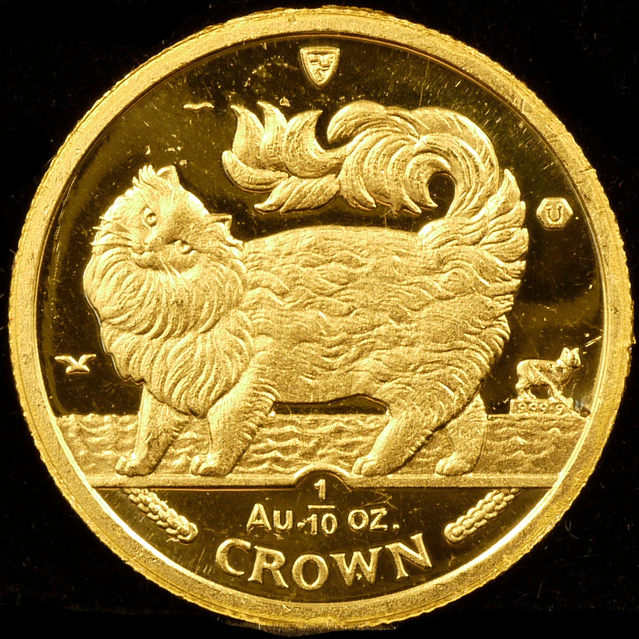 Man Island 1/10 Crown Gold Coins 1993 Makeoon