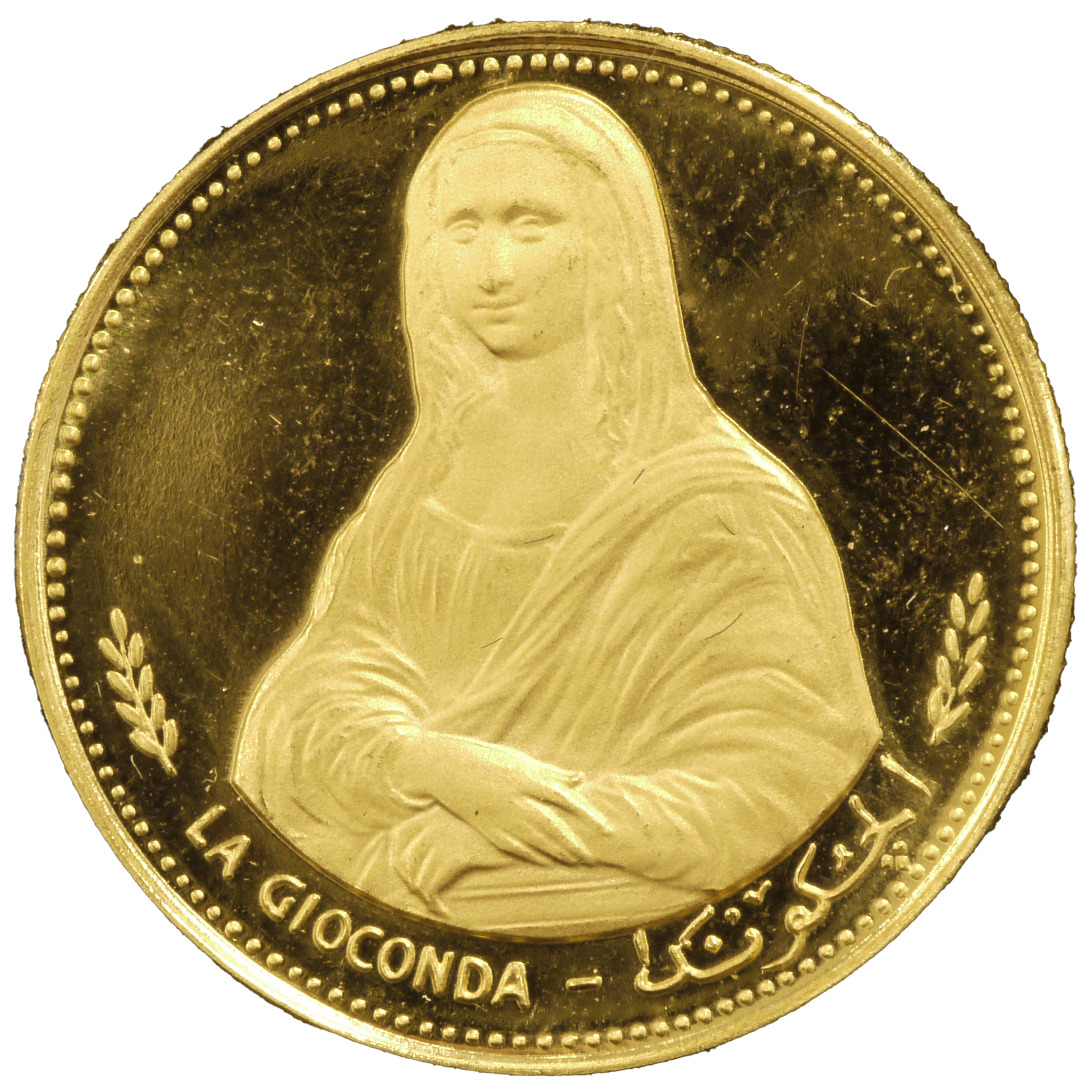 Charger 25 Real Gold Coins 1970 Mona Liza