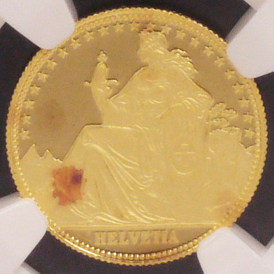 Switzerland 1/10OZ Gold Medal 1986 NGC PF69 Ultra Cameo