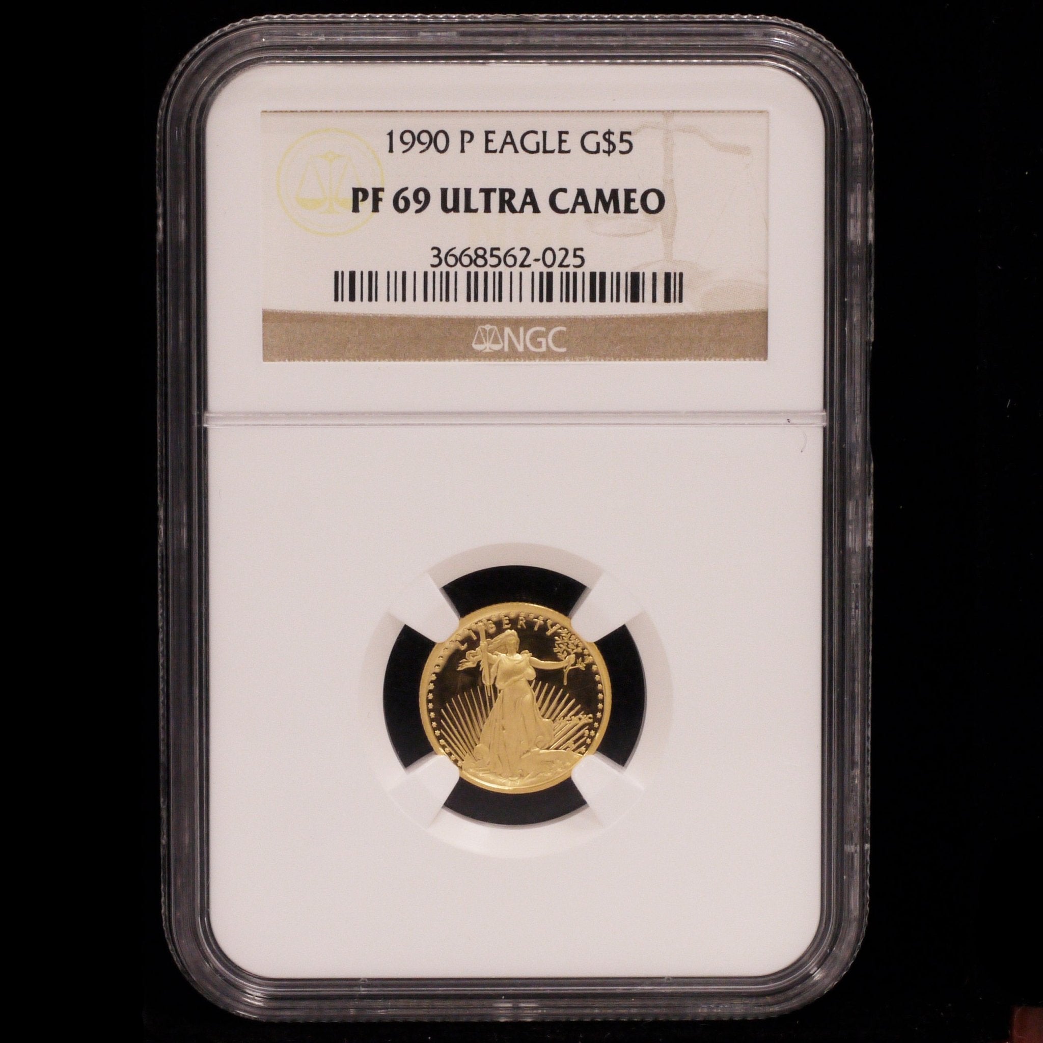アメリカ 5ドル金貨 1990年 リバティ NGC PF69 ULTRA CAMEO - NJ BUYER'S MARKETPLACE
