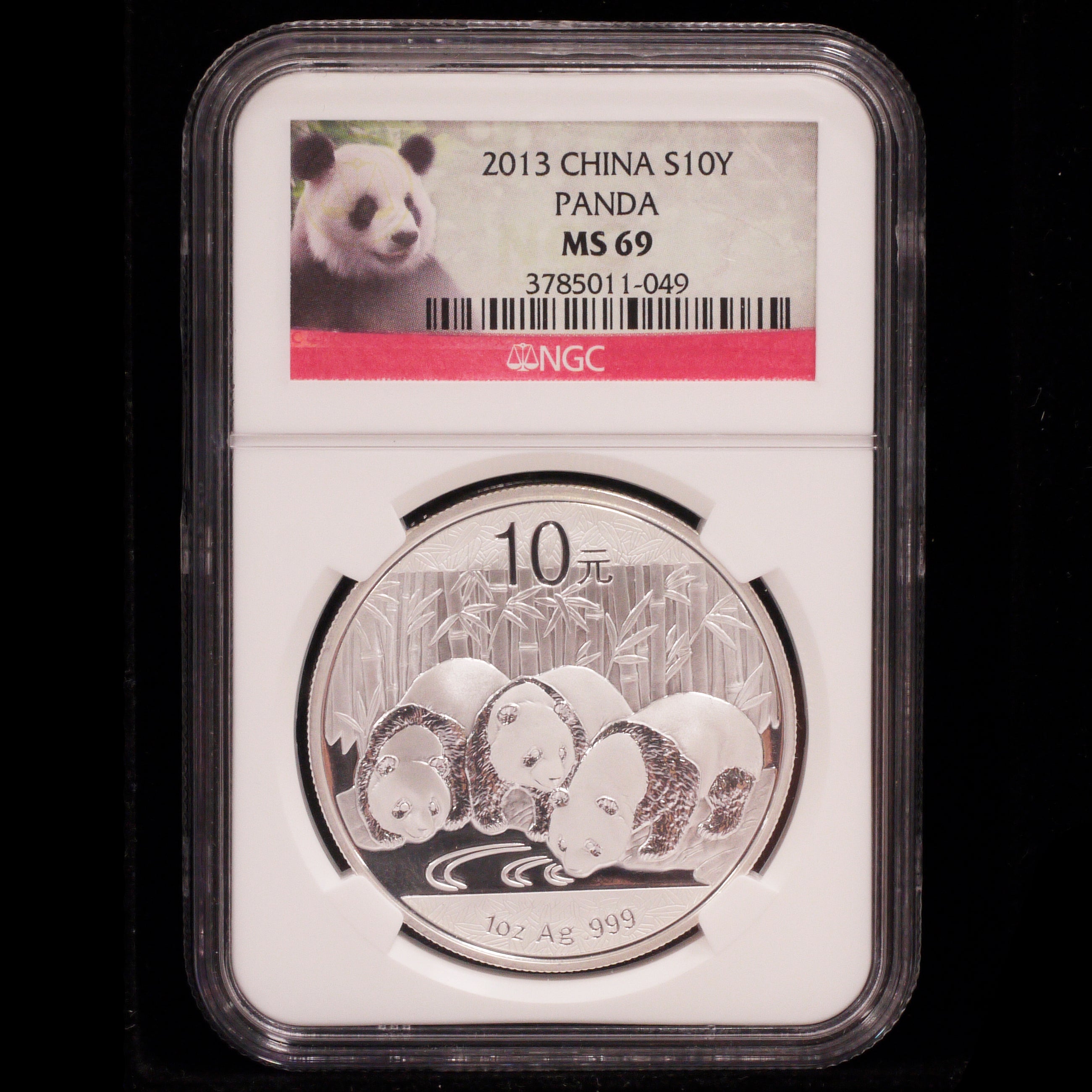 China 10 Yen Silver Coins 2013 Panda NGC MS69