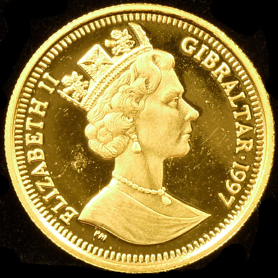 Gibraltar 1/10 Royal Gold Coin 1997 Yorkshire Terrier