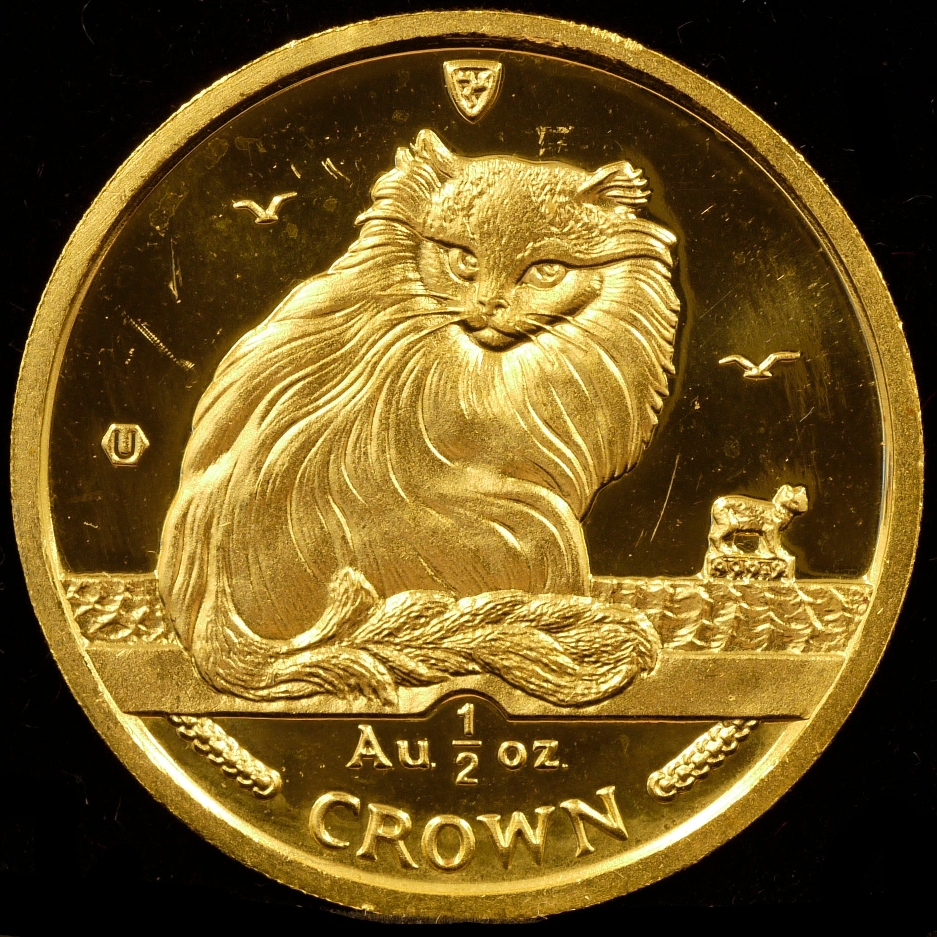 Man Island 1/2 Crown gold coin 1995 Turkish