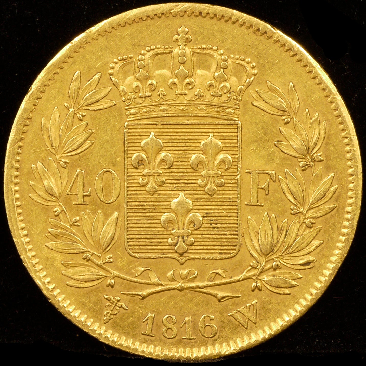 France 40 Fran Gold Coins 1816 Louis XVIII