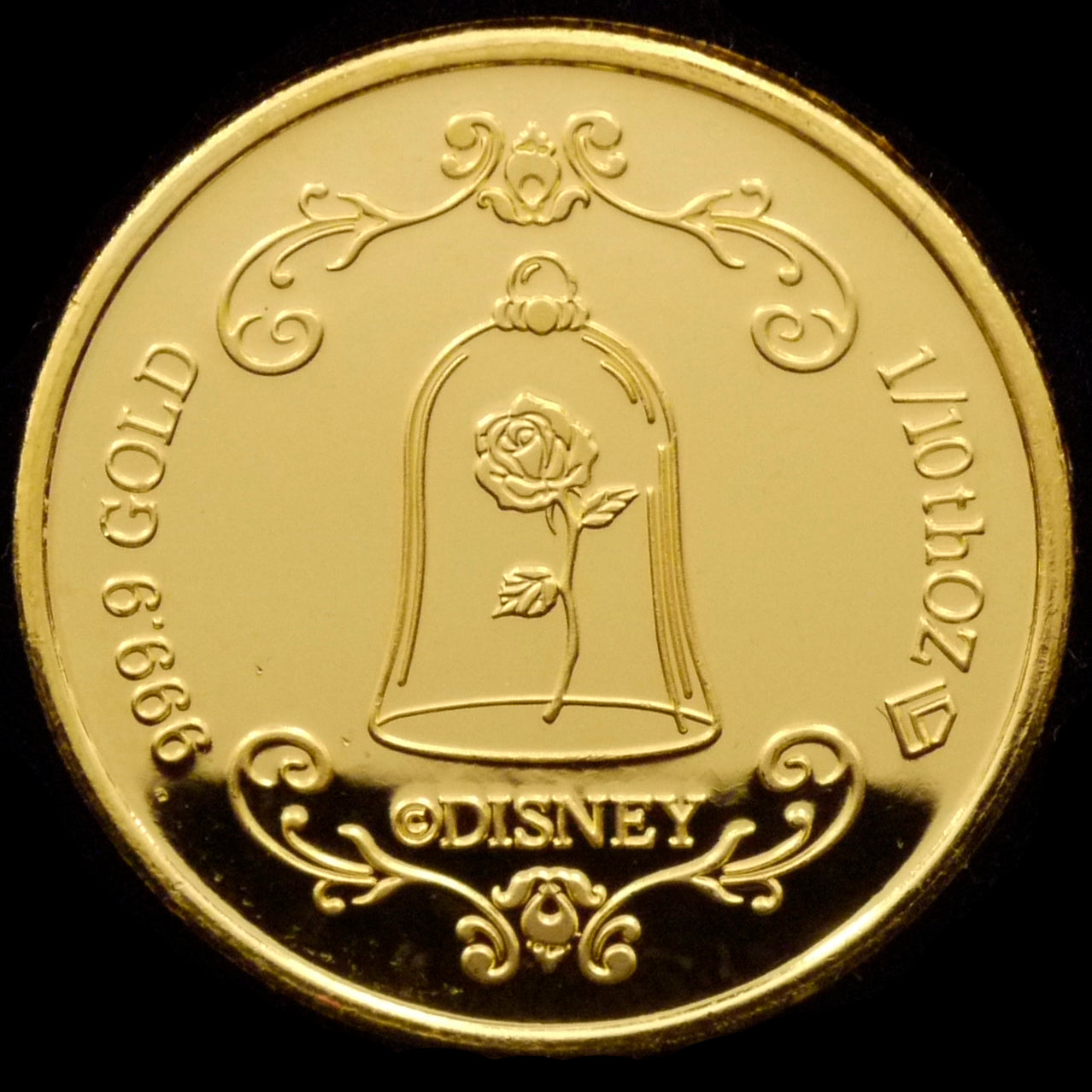 Disney 1/10OZ Gold Medal Beauty and the Beast