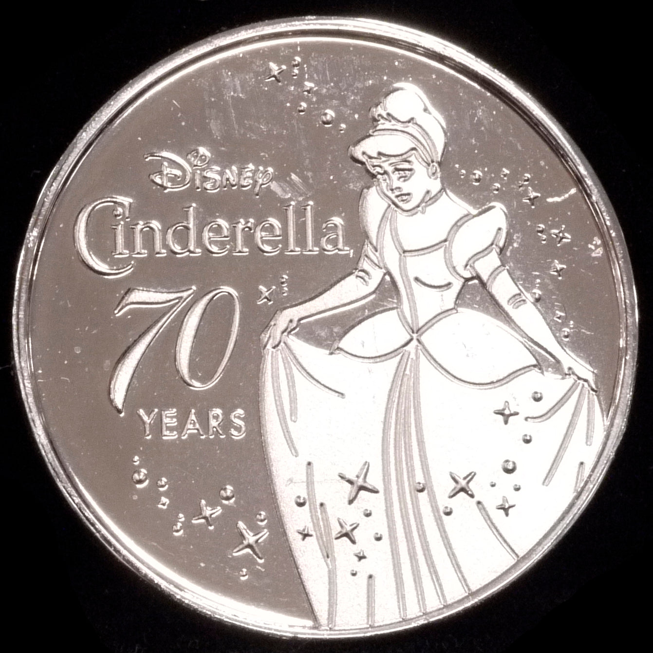 Disney 1/10oz Platinum Medal Cinderella