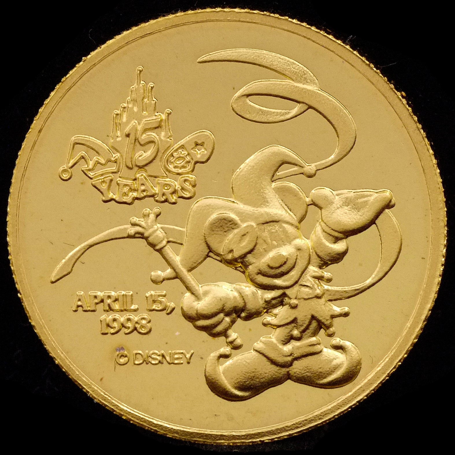 Disney 1/4OZ Gold Medal Mickey Mouse