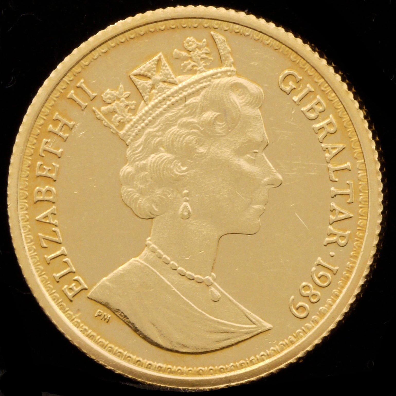 Gibraltar Sovelin Gold Coin 1989 Una and Lion