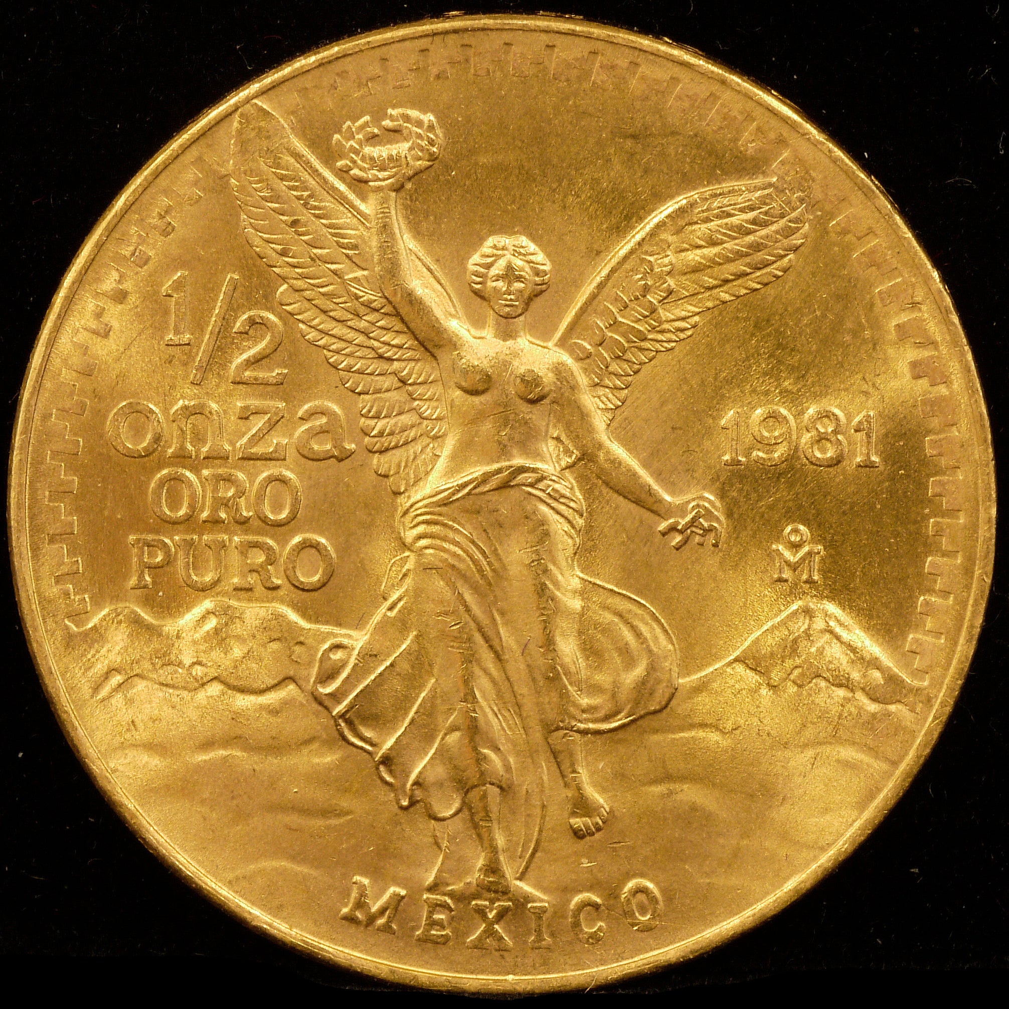 Mexico 1/2 On the Gold Coin 1981 Victory