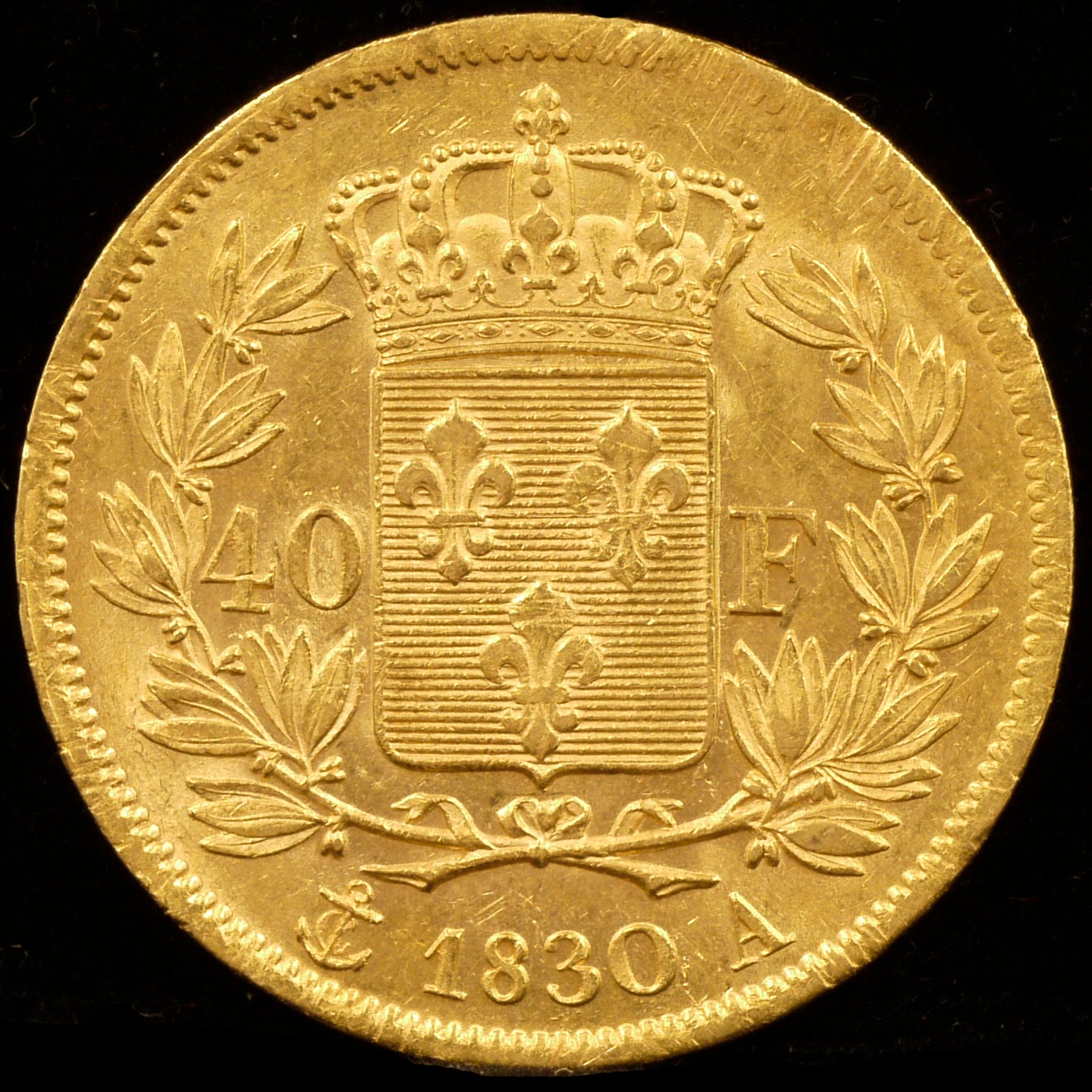 France 40 Fran Gold Coins 1830 Charles X