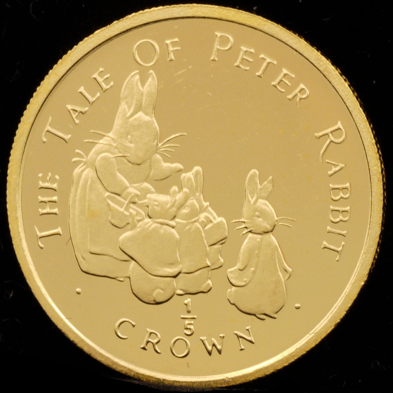 Gibraltar 1/5 Crown gold coins 1994 Peter Rabbit