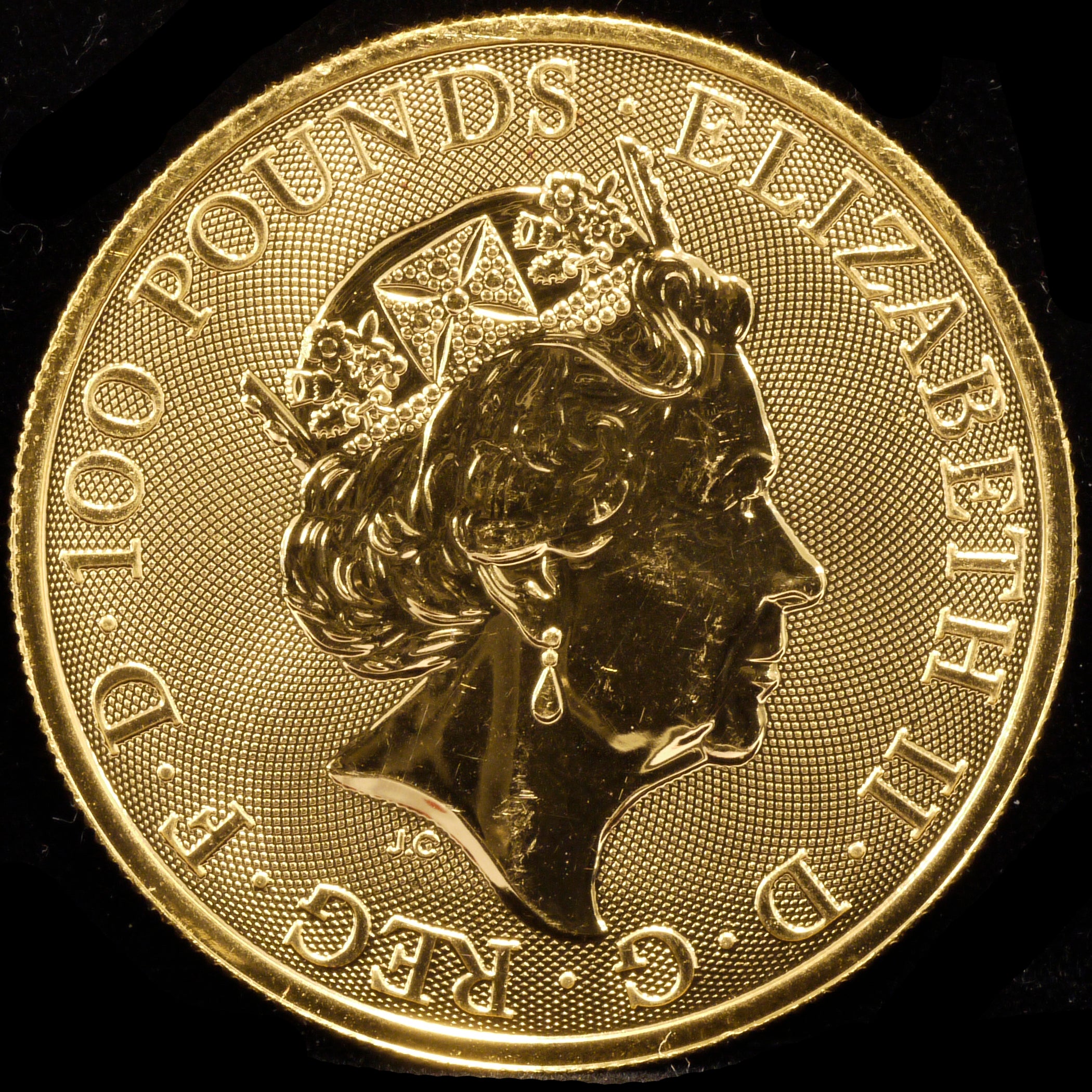 British 100 Pound Gold Coins 2021 Queens Beast