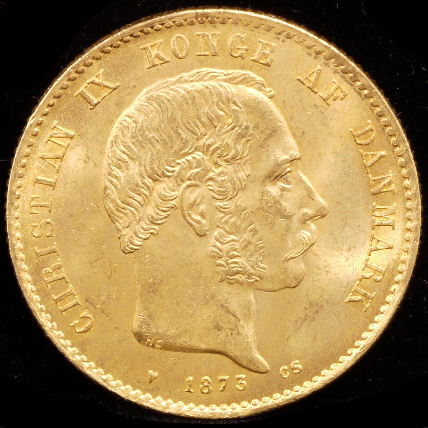 Denmark 20 Cronel Gold Coin 1873 Christian II