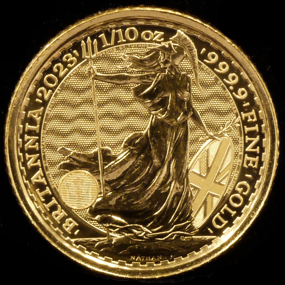 British 10 pound gold coins 2023 Britannia