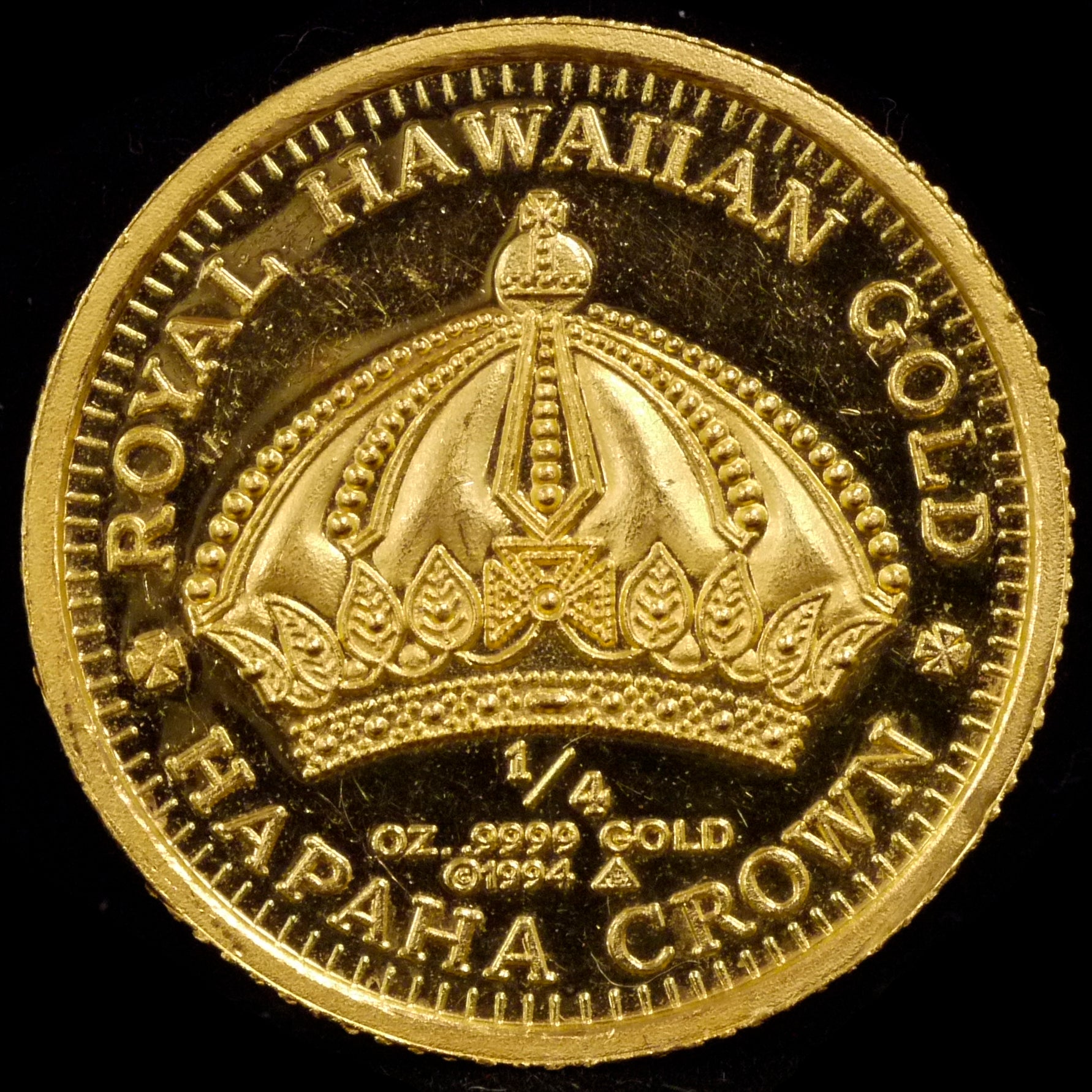 Hawaii 1/4OZ Gold Medal 1996 Victoria Princess Princess Victoria