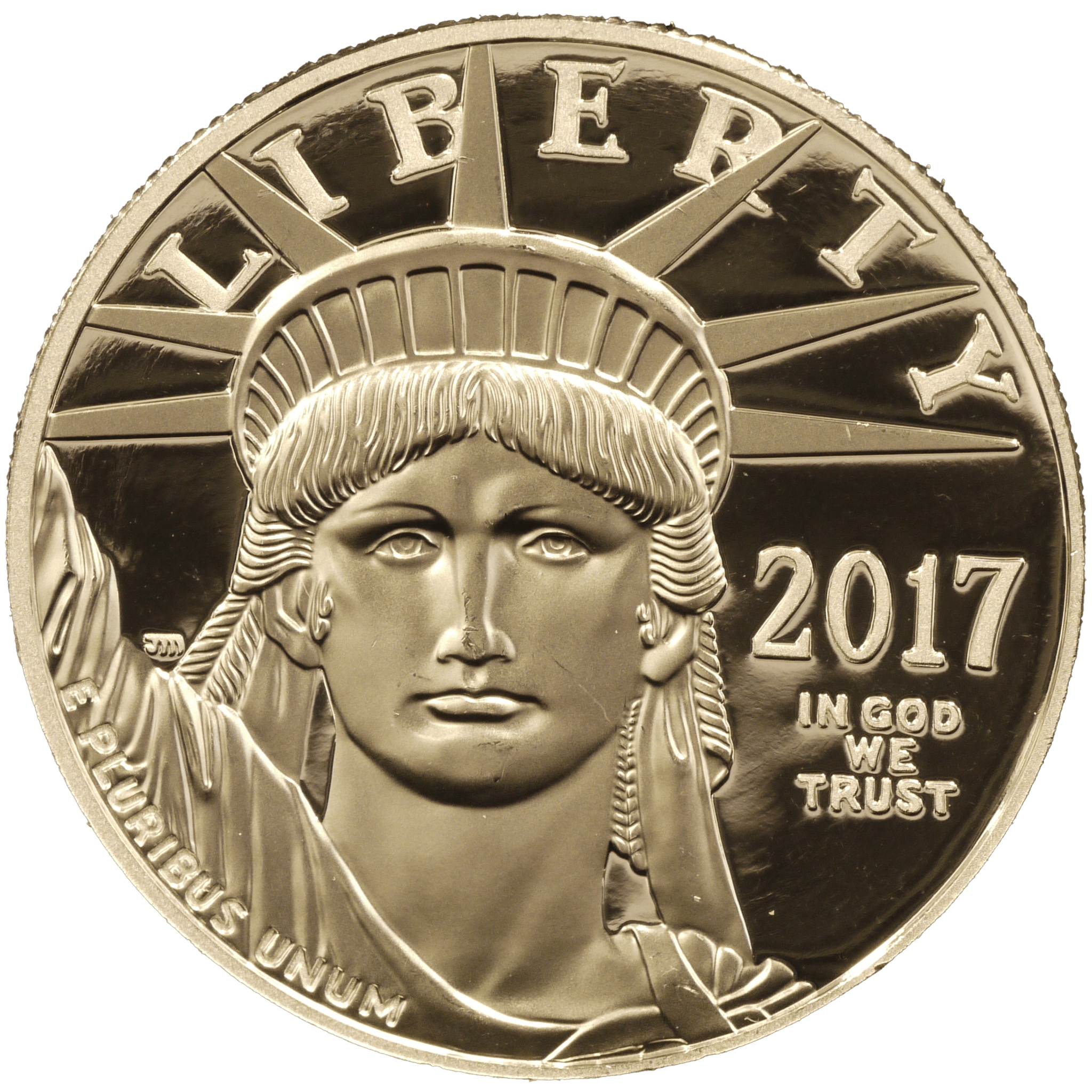 アメリカ 100ドルプラチナ貨 2017年 自由の女神 イーグル｜NJ