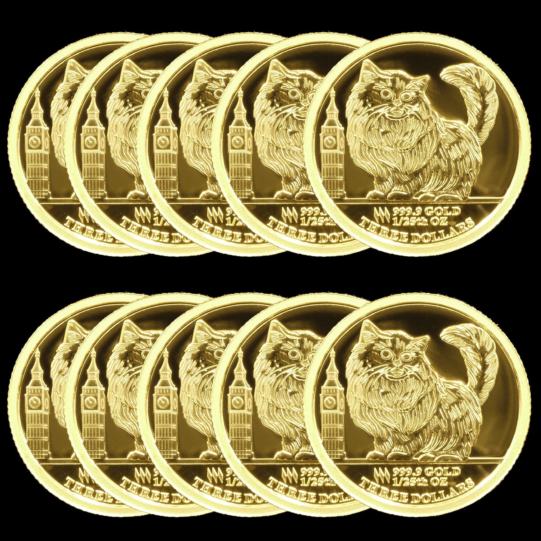 【10枚セット】ツバル 3ドル金貨 2022年 キャット - NJ BUYER'S MARKETPLACE
