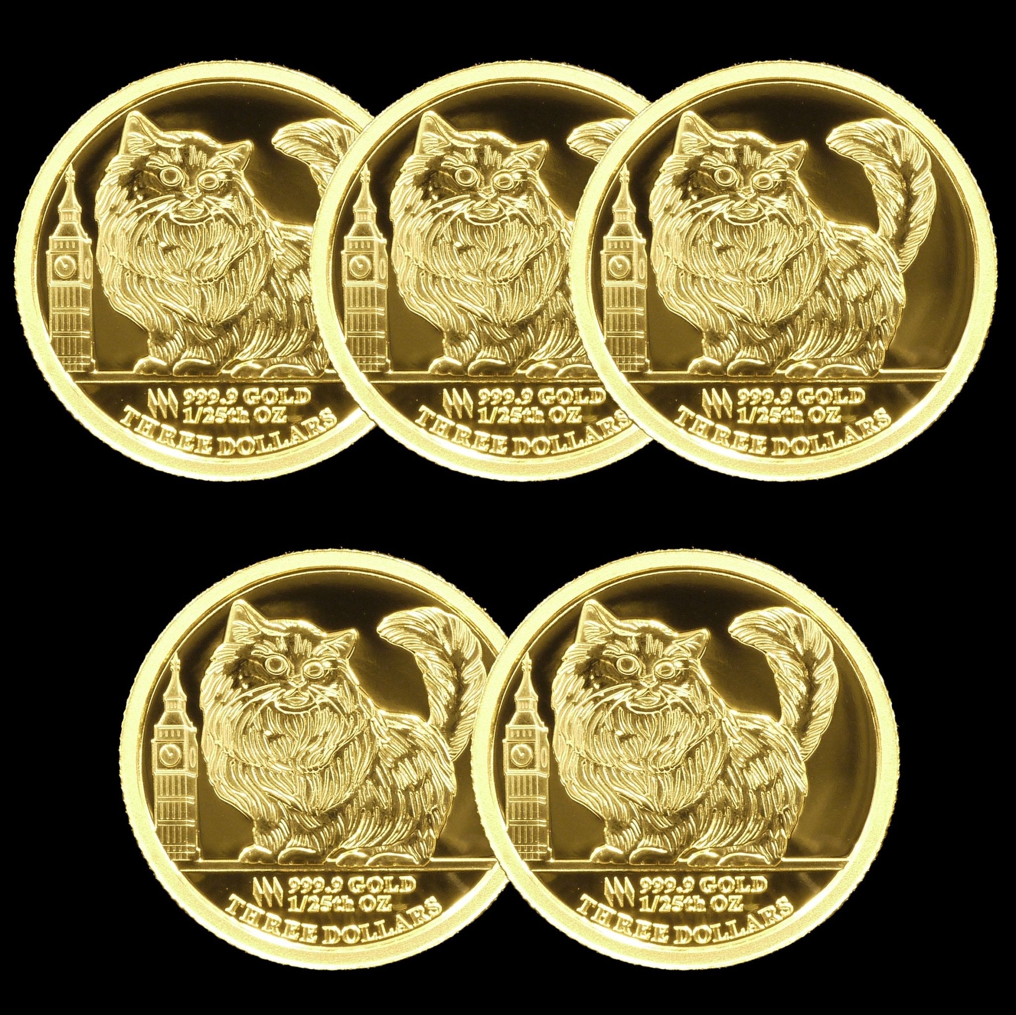【5枚セット】ツバル 3ドル金貨 2022年 キャット - NJ BUYER'S MARKETPLACE