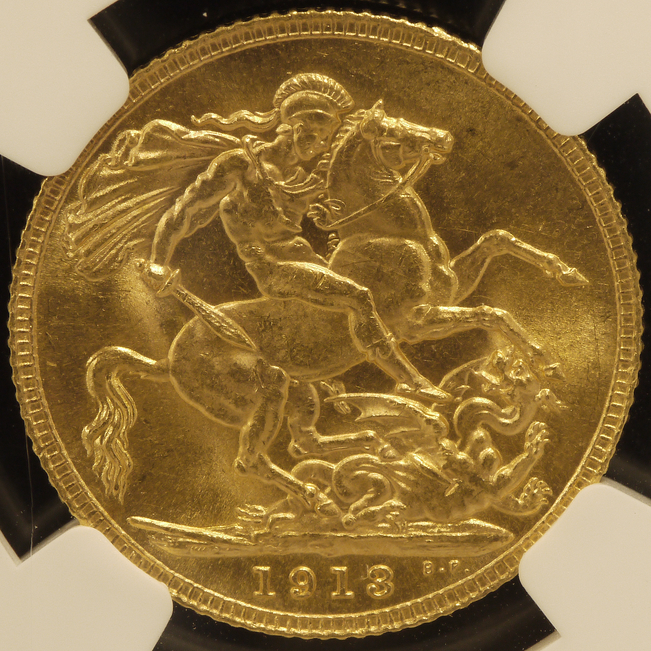 イギリス ソヴリン金貨 1913年 ジョージ5世 NGC MS63