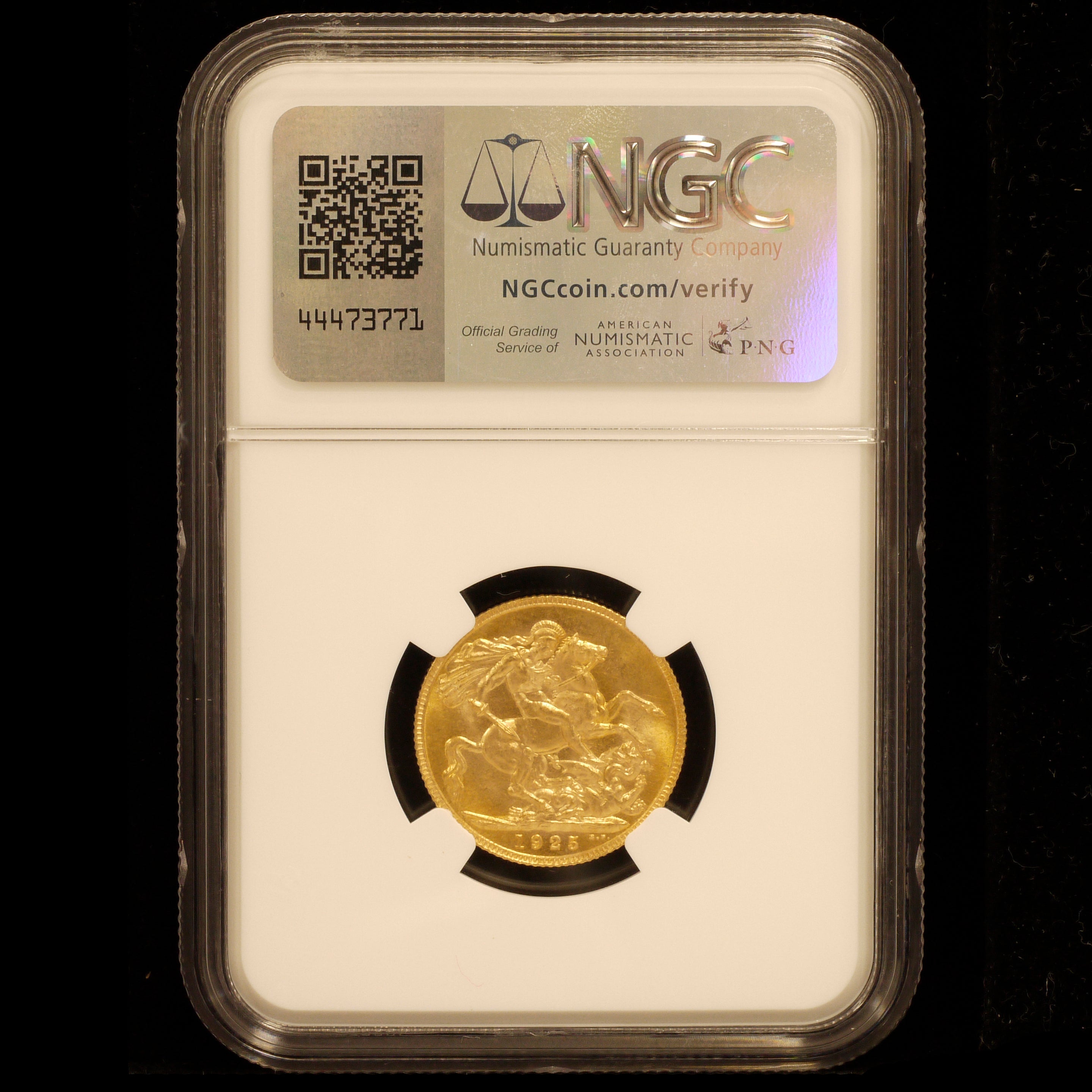 イギリス ソヴリン金貨 1925年 ジョージ5世 NGC MS65