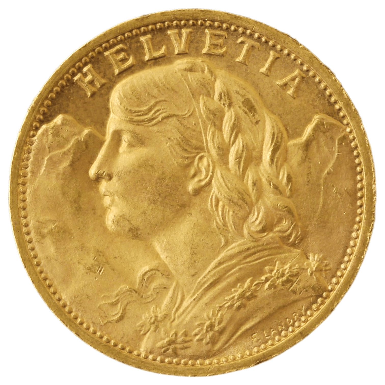 スイス 20フラン金貨 1927年 ベルン鋳 ヘルべティア - NJ BUYER'S MARKETPLACE